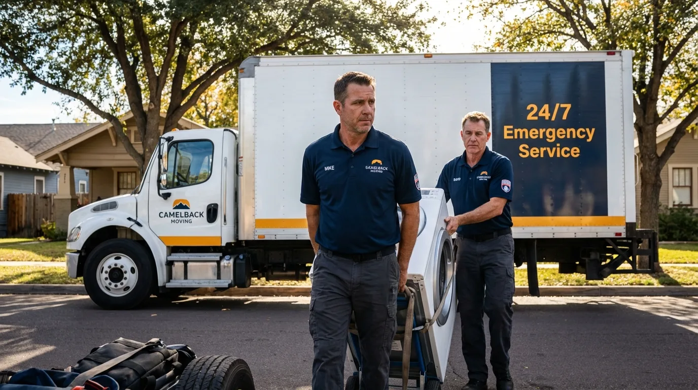 CamelBack Moving crew loading furniture in Winslow, AZ